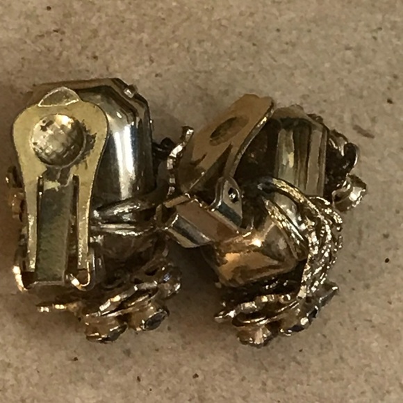 Rare Vintage Alice CAVINESS Purple Art Glass Rhinestone Tassel Designer Set - Picture 7 of 16